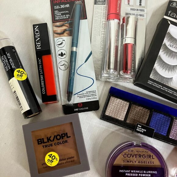 10-Piece Makeup Kit Revlon Maybelline CoverGirl Ardell Lip Eye Face Set - Picture 2 of 3